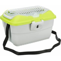 Transportní box MINI CAPRI s popruhem, 40x2x30cm (max. 2kg), světle šedá/zelená