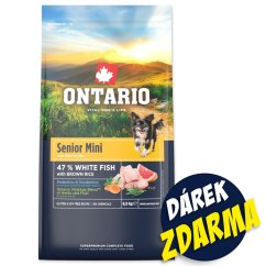Krmivo Ontario Senior Mini Fish + 3 konzervy 200g ZDARMA