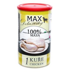 MAX Deluxe Dog 1 kuře, konzerva 1200 g