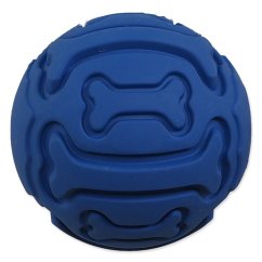 Míček Dog Fantasy gumový,  vzor kost  pískací modrý 7,5cm