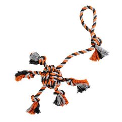 Přetahovadlo OCTOPUS s 5  rameny 51 cm / 180 g šedá, tm.šedá, oranžová, HipHop Dog