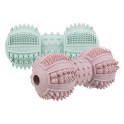 JUNIOR činka přírodní tvrdá guma,  9 cm, mátová, starorůžová