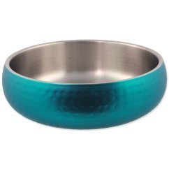 Miska Dog Fantasy s dvojitou stěnou tyrkysová 22cm, 2100ml