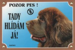 Cedulka Dafiko NOVOFUNDLANSKÝ PES hnědý