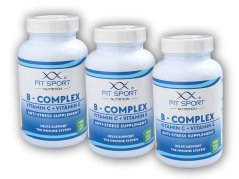 3x B-Complex + Vitamin C + Vitamin E 100 vege kapslí