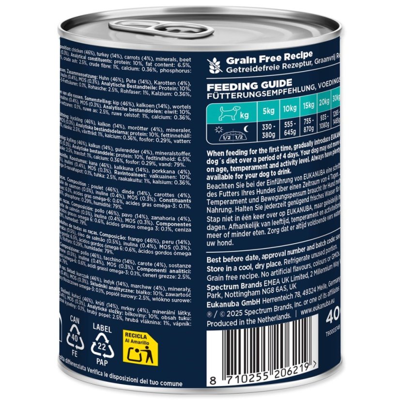 Konzerva EUKANUBA Adult bohatá na krůtí s mrkví 400 g