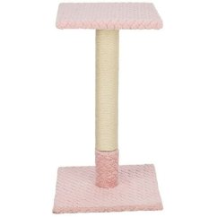 Škrabací sloupek BEANA, 69 cm, vzorovaný plyš, starorůžová - LIMITOVANÁ NABÍDKA