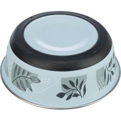 Nerezová miska, plastový vnější povrch, nerez/plast/guma, modrá/šedá