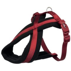 Nylonový postroj PREMIUM podšitý - burgundy - DOPRODEJ