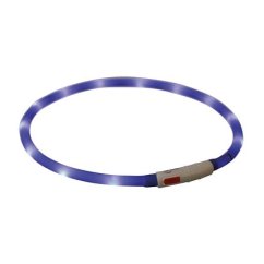 Flash USB svítící obojek XS-XL 70 cm / 10 mm,  - královská  modrá (RP 2,10 Kč)