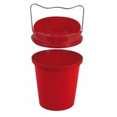 Kbelíková napáječka plast, červená 6 l