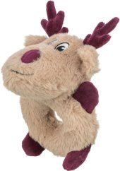 Xmas Reindeer, vánoční plyšový sob - kroužek, 24 cm
