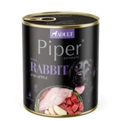 NEW PIPER s králíkem a jablkem, konzerva pro psy 800 g