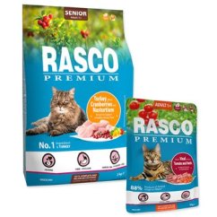 Krmivo Rasco Premium Senior krůta 2kg + 5 kapsiček ZDARMA