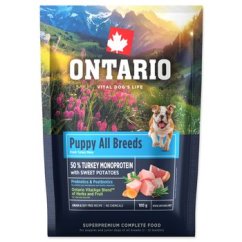 Vzorek Ontario Puppy & Junior All Breeds Monoprotein Turkey & Sweet Potatoes 0,1kg