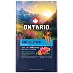 Krmivo Ontario Adult All Breeds Monoprotein Tuna & Sweet Potatoes 0,75kg
