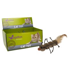 Housenka kartonová s peřím 12 cm