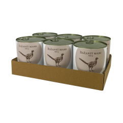 SIX PACK BOHEMIA Bažantí maso ve vlastní šťávě 800g