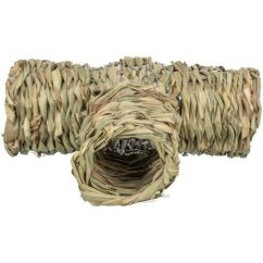 Přírodní tunel "T" pro hlodavce (křeček,osmák) , 25 × 9 × 18 cm, 100% tráva
