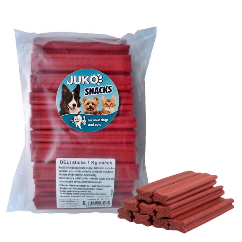 Deli sticks Hovězí JUKO Snacks 1 kg 
