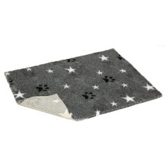 Vetbed protiskluz / Drybed šedá packa a hvězda 150 x 100 cm DELUXE, vlas 30 mm