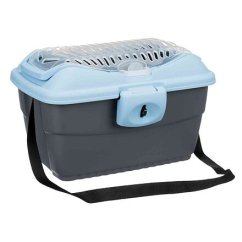Transportní box MINI CAPRI s popruhem, 40x2x30cm (max. 2kg), světle šedá/zelená