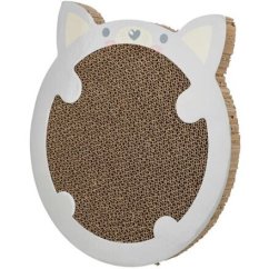 JUNIOR škrabací karton "křeček", catnip,  31 x 2,5 x 32,5 cm, šedá