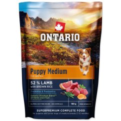 Vzorek Ontario Puppy Medium Lamb & Brown Rice 0,1kg