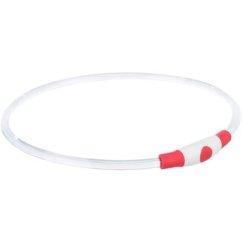 Flash light ring USB, blikací obojek, červená (RP 2,10 Kč)