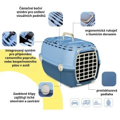 Přepravka Horizon plastová dvířka, arktická modrá