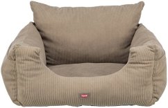 Sedačka / pelech do auta, 55 x 50 x 30 cm, šedobéžová