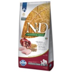 Krmivo N&D Dog Senior Medium & Maxi Ancestral Grain Chicken, Spelt, Oats & Pomegranate 12kg