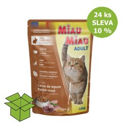 Miau Miau Cat králičí, kapsa 100 g (24 ks) SLEVA 10 %