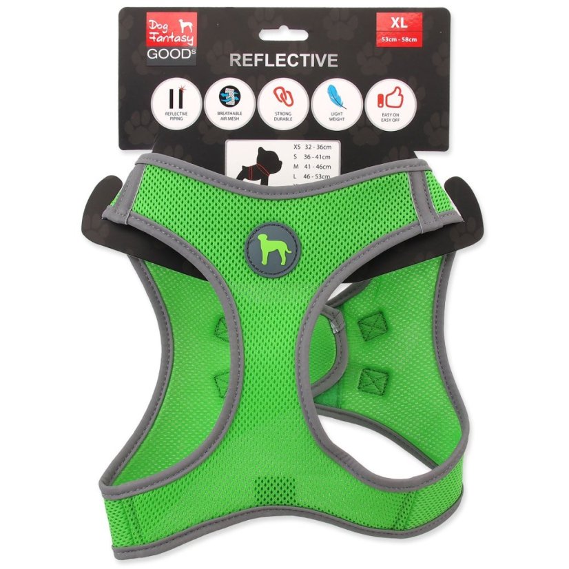 Postroj Dog Fantasy Puppy XL limetka 53-58cm