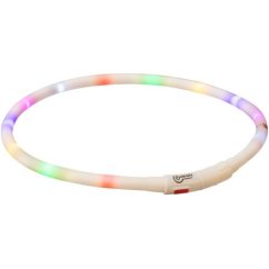 Flash USB svítící silikonový obojek, XS-XL: 70 cm / 10 mm, multicolor (RP 2,10 Kč)