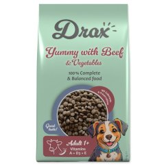 Krmivo Drax Adult s hovězím a se zeleninou 10kg