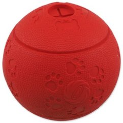 Hračka Dog Fantasy míček na pamlsky červený 11cm