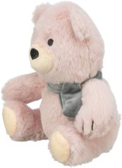 Vánoční medvídek Teddy, bez zvuku, 19 cm, růžová