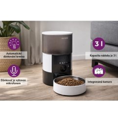 Smart automatický dávkovač krmiva s WiFi a kamerou SYMPLEE DU3L-P 