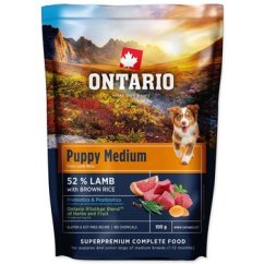 Vzorek Ontario Puppy Medium Lamb & Brown Rice 0,1kg