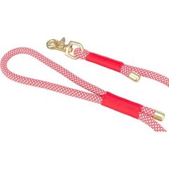 Soft Rope kulaté tkané vodítko, červená/krémová