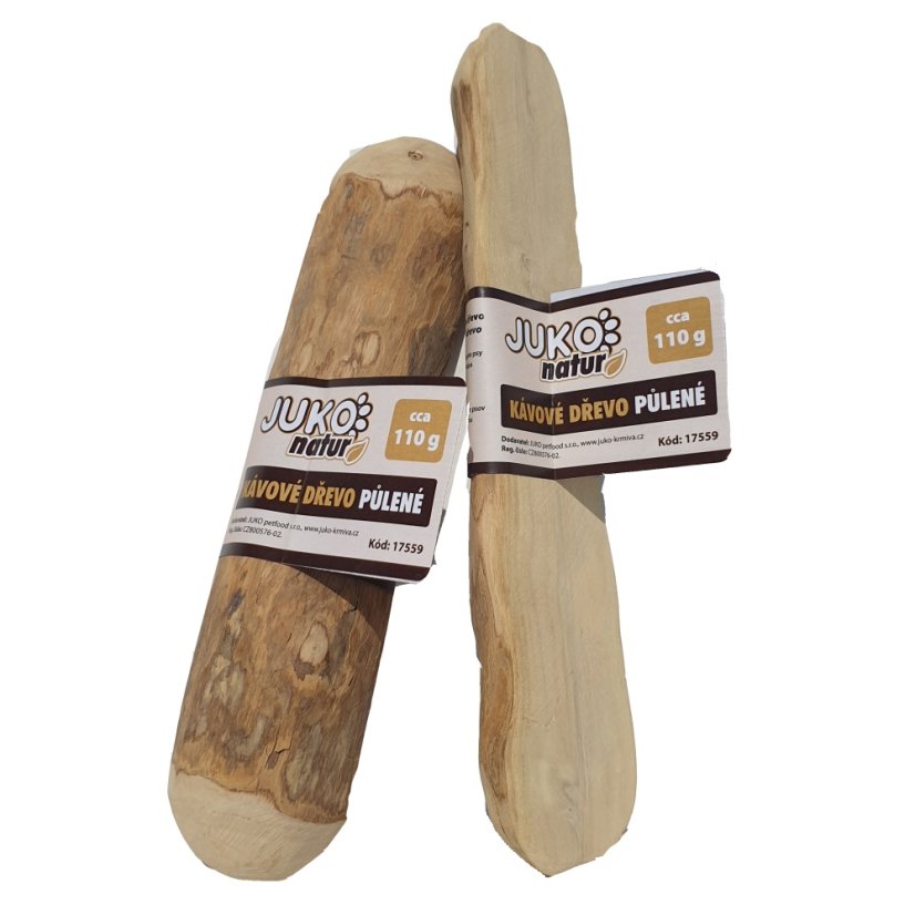 Žvýkací kávové dřevo JUKO půlené (cca 110 g)