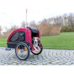 Vozík pro psa za jízdní kolo M 63 x 68 x 75/137 cm, nosnost max. 22 kg