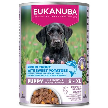 Konzerva EUKANUBA Puppy bohatá na pstruha s batáty 400 g