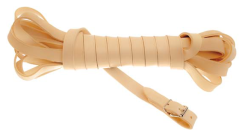 Plochá barvářská šňůra ukončená přezkou - šíře 20 mm, přírodní