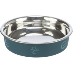 Nerezová miska s bareveným opláštěním pro krátkonosé kočky 0,25l/13 cm