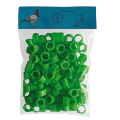 Zámkové kroužky na holuby 8 mm, zelená (100 ks) SLEVA 15 %