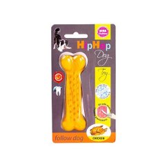 Antibakteriální dentální kost s vůní gril.kuřete HipHop přírodní guma 11 cm