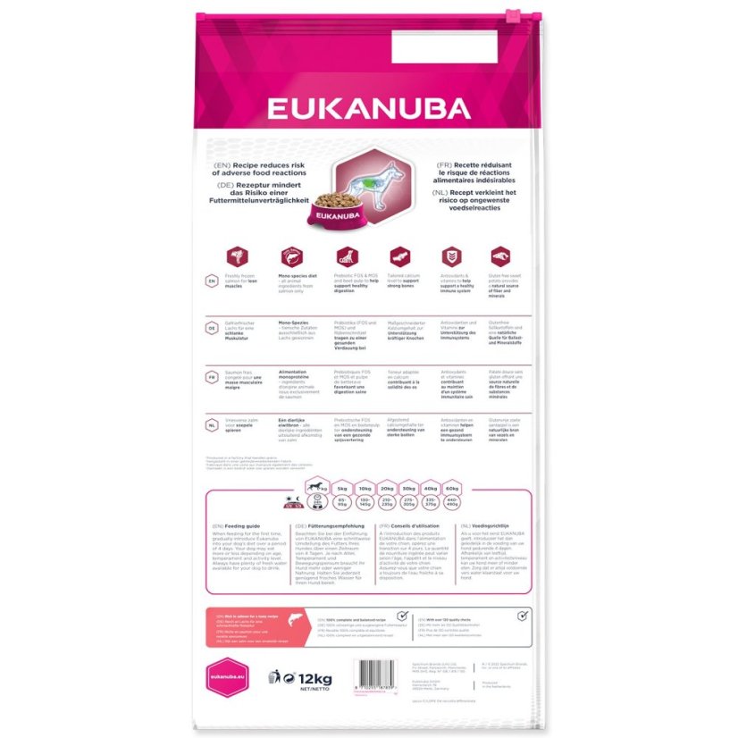 Krmivo EUKANUBA Daily Care Adult Mono Protein Salmon 12kg