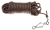 Barvářská šňůra ukončená karabinou  - 6 mm, hnědá